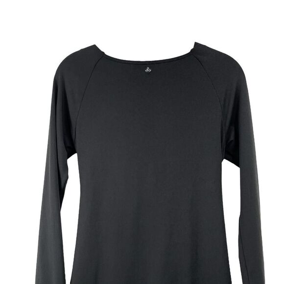 PrAna Black Cross Over Front Tally Dress Sz M  Long Sleeve - Picture 7 of 9